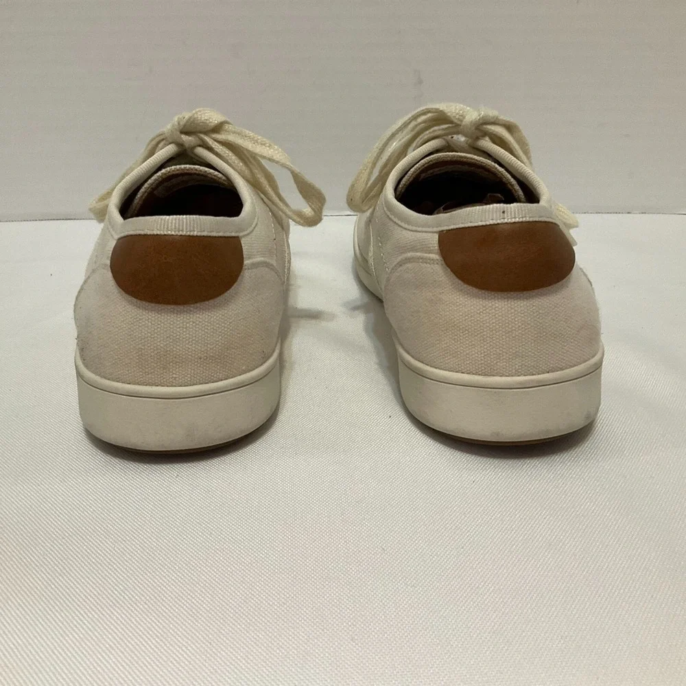 Steve Madden Fenta Men's Cream Lace Up Low‎ Top Fabric Upper Sneakers Size 7M